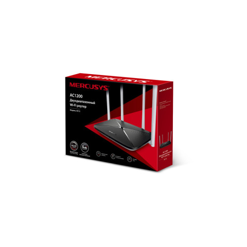 Маршрутизатор/ AC1200 dual Band Wi-Fi router, 1 WAN 10/100 Mbps + 3 LAN 10/100 Mbps, 4 fixed antennas