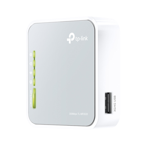 Роутер беспроводной TP-Link TL-MR3020 N300 10/100BASE-TX/4G ready белый