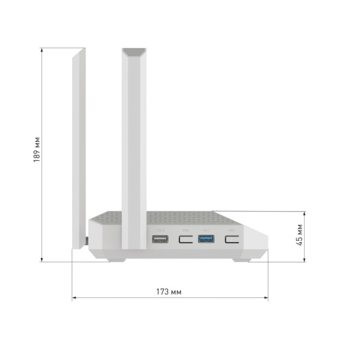 Маршрутизатор/ Netcraze Ultra Мультигигабитный интернет-центр с Mesh Wi-Fi 7 BE7200, Smart-коммутатором 1?10G, 1?2.5G и 4?1G, многофункциональными портами USB 3.2 и 2.0