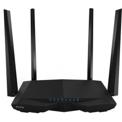 Маршрутизатор Tenda AC6 Двухдиапазонный WiFi роутер AC1200 до 300 Мбит/с на 2,4 ГГц + до 867 Мбит/с до 5 ГГц, LAN 3x100 Мбит/с, WAN 1x100 Мбит/с, 4*5dBi антенны