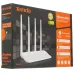 Маршрутизатор/ Tenda F6 Wi-Fi роутер N300, до 300 Мбит/с на 2,4 ГГц, LAN 3x100 Мбит/с, WAN 1x100 Мбит/с, 4x5dBi антенны, белый корпус