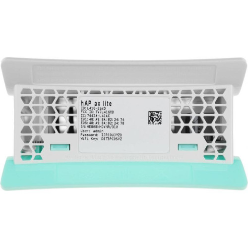 Роутер беспроводной MikroTik hAP ax lite (L41G-2AXD) AX600 10/100/1000BASE-TX голубой Роутер беспроводной MikroTik hAP ax lite (L41G-2AXD) AX600 10/100/1000BASE-TX голубой