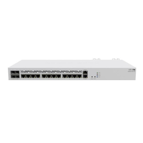 Маршрутизатор MIKROTIK CCR2116-12G-4S+ Cloud Core Router 2116-12G-4S+ with Amazon Annapurna Labs Alpine v3 AL73400 CPU (16-cores, 2GHz per core), 16GB RAM, 4xSFP+ cage, 13xGbit LAN, M.2 PCIe slot, RouterOS L6, 1U rackmount case, Dual PSU (007919)