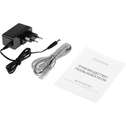 Роутер беспроводной Digma DWR-AC1201 AC1200 10/100BASE-TX черный