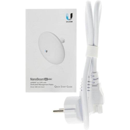 Точка доступа Wi-Fi Ubiquiti NanoBeam 5AC Gen 2  NBE-5AC-Gen2  Ubiquiti точка доступа 5 ГГц, PtP/PtMP, airMAX ac, MIMO 2x2, 19  NBE-5AC-Gen2  дБи, 20 дБм, (026348) (026362) {10}