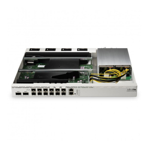 Маршрутизатор/ CCR2216-1G-12XS-2XQ Cloud Core Router with Amazon Annapurna Labs Alpine v3 AL73400 CPU (16-cores, 2GHz per core) and Marvell Prestera Aldrin2 switch-chip, 16GB RAM, 2x100G QSFP cages, 14x25G SFP28 cages, 1xGbit LAN, 2xM.2 SATA slots, Router Маршрутизатор/ CCR2216-1G-12XS-2XQ Cloud Core Router with Amazon Annapurna Labs Alpine v3 AL73400 CPU (16-cores, 2GHz per core) and Marvell Prestera Aldrin2 switch-chip, 16GB RAM, 2x100G QSFP cages, 14x25G SFP28 cages, 1xGbit LAN, 2xM.2 SATA slots, Router