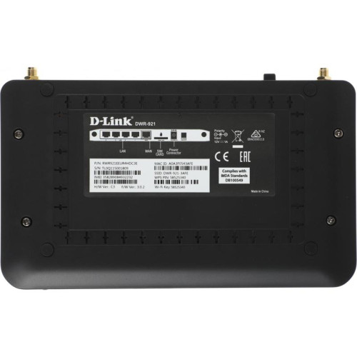 Роутер беспроводной D-Link DWR-921 N300 10/100/1000BASE-TX черный