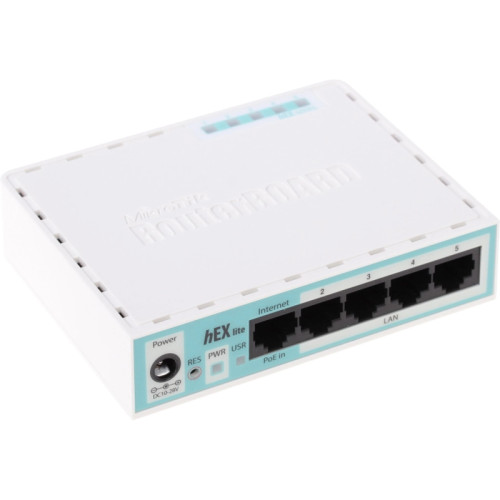 Роутер MikroTik hEX lite (RB750R2) 10/100BASE-TX белый