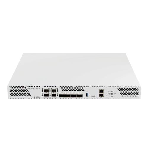 Сервисный маршрутизатор ESR-3300, 4?Ethernet 1000BASE-X/10GBASE-R/25GBASE-R, 4?40GBASE-R (QSFP+)/100GBASE-R (QSFP28), 1 слот для microSD-карт, 48 ГБ RAM, 8 ГБ Flash, 2 слота для модулей питания