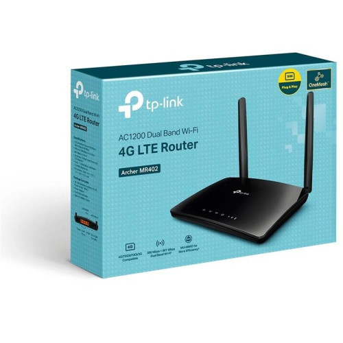 Роутер беспроводной TP-Link Archer MR402 AC1200 10/100BASE-TX/3G/4G черный Роутер беспроводной TP-Link Archer MR402 AC1200 10/100BASE-TX/3G/4G черный