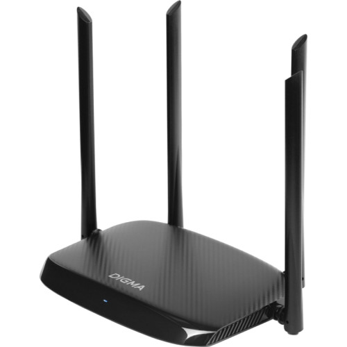 Роутер беспроводной Digma DWR-AC1201 AC1200 10/100BASE-TX черный