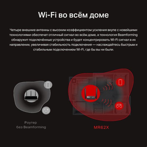 Маршрутизатор Mercusys MR62X AX1500 Wi-Fi 6 Router