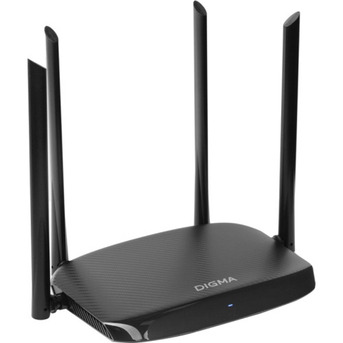 Роутер беспроводной Digma DWR-AC1201 AC1200 10/100BASE-TX черный