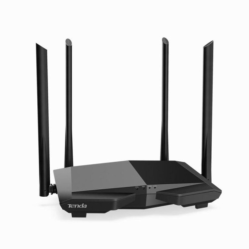 Маршрутизатор Tenda AC6 Двухдиапазонный WiFi роутер AC1200 до 300 Мбит/с на 2,4 ГГц + до 867 Мбит/с до 5 ГГц, LAN 3x100 Мбит/с, WAN 1x100 Мбит/с, 4*5dBi антенны