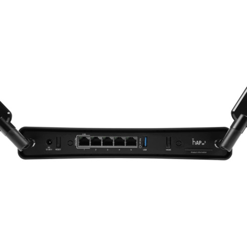 Роутер беспроводной MikroTik hAP ax3 (C53UIG+5HPAXD2HPAXD) AX1800 10/100/1000BASE-TX черный