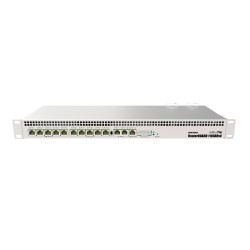 Маршрутизатор/ RB1100AHx4 Dude Edition Powerful 1U rackmount router with 13x Gigabit Ethernet ports, 60GB M.2 drive for Dude database