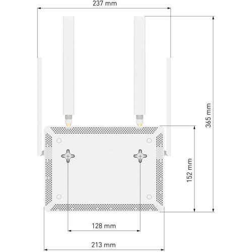 Роутер беспроводной Keenetic Skipper 4G (KN-2910) AC1200 10/100/1000BASE-TX/4G cat.4 серый