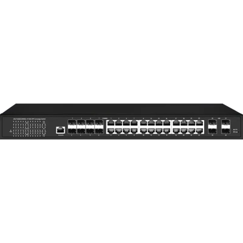 Управляемый L3 PoE коммутатор Gigabit Ethernet на 16xGE RJ-45 c PoE + 8xGE Combo (RJ-45 + SFP) + 4x10G SFP+ Uplink. Порты: 16 x GE (10/100/1000 Base-T) с поддержкой PoE (IEEE 802.3af/at) + 8 x GE Combo Port (RJ-45 + SFP) + 4 x 10G SFP+ Uplink, Консольный 