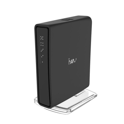 Маршрутизатор/ hAP ac2 Dual-Concurrent 2.4/5GHz AP, 802.11a/b/g/n/ac, Five Gigabit Ethernet ports, USB for 3G/4G support, universal tower case and IPsec hardware encryption support
