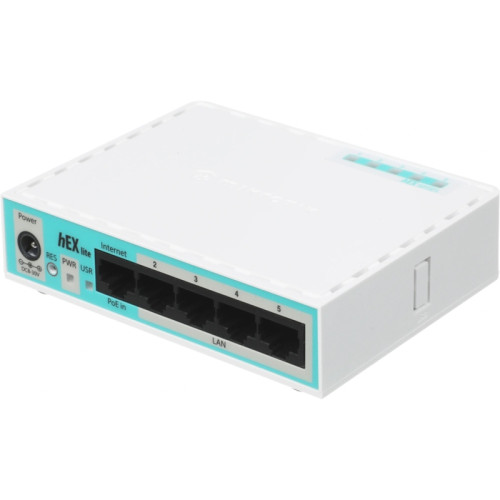 Роутер MikroTik hEX lite (RB750R2) 10/100BASE-TX белый