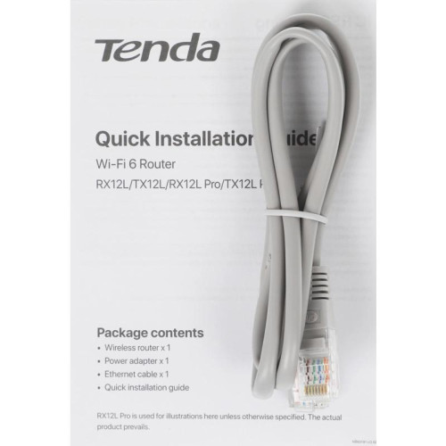 Роутер беспроводной Tenda TX12L Pro AX3000 10/100/1000BASE-TX черный