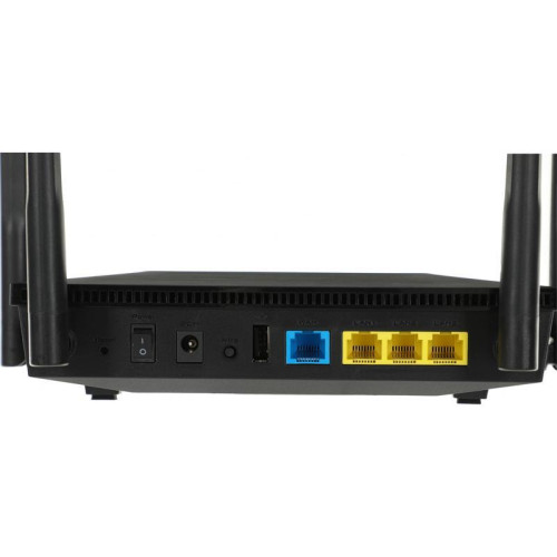Роутер беспроводной Asus RT-AX53U AX1800 10/100/1000BASE-TX/4G ready черный