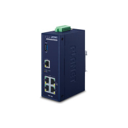 шлюз/ PLANET IVR-100 Industrial 5-Port 10/100/1000T VPN Security Gateway: Dual-WAN Failover and Load Balancing, Cyber Security, SPI Firewall, Content Filtering, DoS Attack Prevention, Port Range Forwarding, SSL VPN and robust hybrid VPN (IPSec/GRE/PPTP/L2