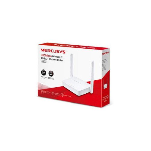 Роутер беспроводной Mercusys MW300D N300 10/100BASE-TX/ADSL белый