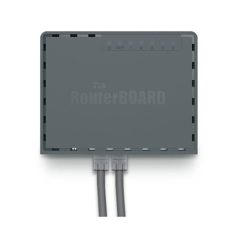 Маршрутизатор/ hEX S 5x Gigabit Ethernet, SFP, Dual Core 880MHz CPU, 256MB RAM, USB, microSD, RouterOS L4, IPsec hardware encryption support and The Dude server package