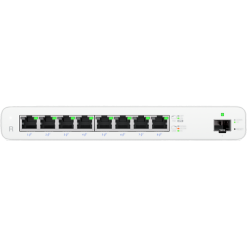 Маршрутизатор  Ubiquiti UISP Router 2 ядра (880 МГц), 8х 1G RJ45, 1х SFP, раздача PoE 110 Вт