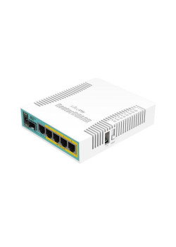 Маршрутизатор/ hEX PoE 5x Gigabit Ethernet with PoE output for four ports, SFP, USB, 800MHz CPU, 128MB RAM, RouterOS L4