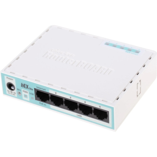 Роутер MikroTik hEX lite (RB750R2) 10/100BASE-TX белый