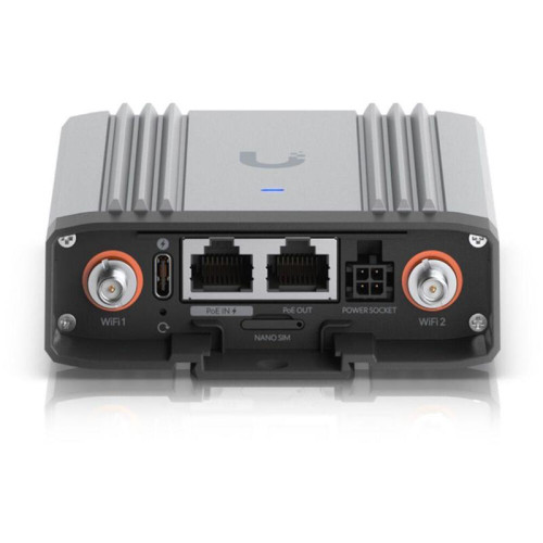 Ubiquiti UniFi Mobile Router Industrial Wi-Fi маршрутизатор с LTE-модемом категории 4, 2,4 ГГц (b/g/n), MIMO 2x2, 2x 1G RJ45, USB Type-C, nano-SIM