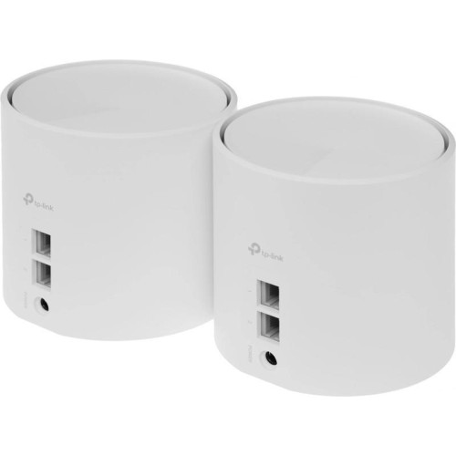 Бесшовный Mesh роутер TP-Link Deco X10 (DECO X10(2-PACK)) AX1500 10/100/1000BASE-TX белый (упак.:2шт)