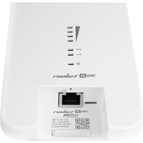 Точка доступа Wi-Fi Ubiquiti Rocket 5AC PRISM Gen2  RP-5AC-Gen2  Ubiquiti точка доступа 5 ГГц, PtMP/PtP, airMAX ac, 2x RP-SMA,  RP-5AC-Gen2  фильтры airPrism, GPS Sync (020268) {10}