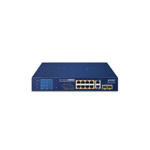 коммутатор/ PLANET 8-Port 10/100TX 802.3at PoE + 2-Port Gigabit TP/SFP combo Desktop Switch with LCD PoE Monitor(120W) коммутатор/ PLANET 8-Port 10/100TX 802.3at PoE + 2-Port Gigabit TP/SFP combo Desktop Switch with LCD PoE Monitor(120W)