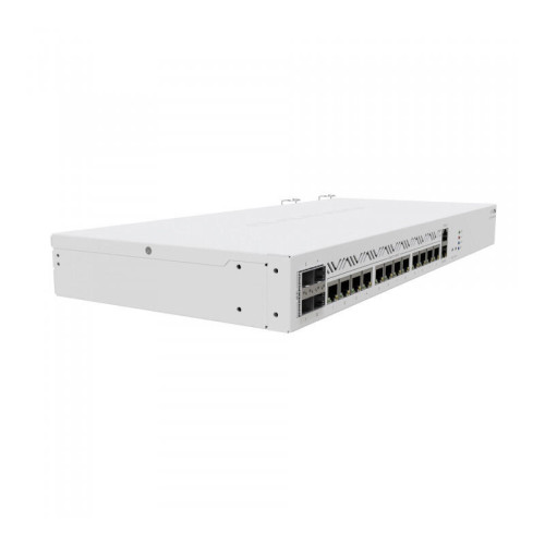 Маршрутизатор/ CCR2116-12G-4S+ Cloud Core Router with Amazon Annapurna Labs Alpine v3 AL73400 CPU (16-cores, 2GHz per core) and Marvell 98DX3255 switch-chip, 16GB RAM, 4xSFP+ cage, 13xGbit LAN, M.2 PCIe slot, RouterOS L6, 1U rackmount case, Dual PSU