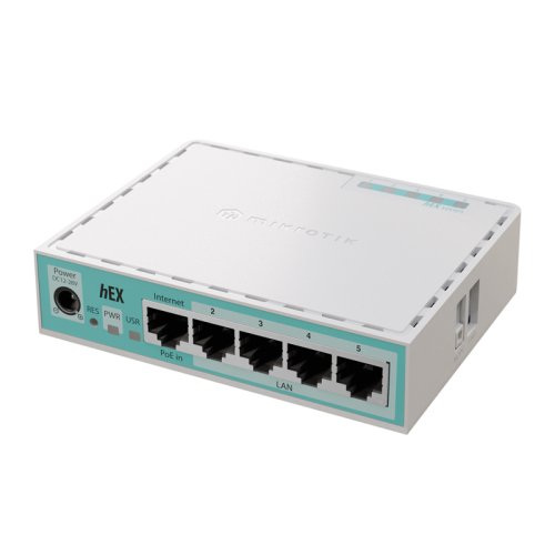 Маршрутизатор/ E50UG hEX refresh Router Dual-Core ARM64 CPU, 512MB RAM, 5 GbE Ports, USB, DC Jack