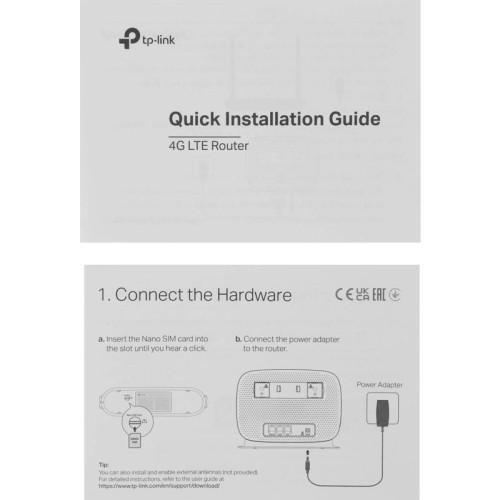 Роутер беспроводной TP-Link Archer MR505 AC1200 10/100/1000BASE-TX/3G/4G/4G+ cat.6 белый