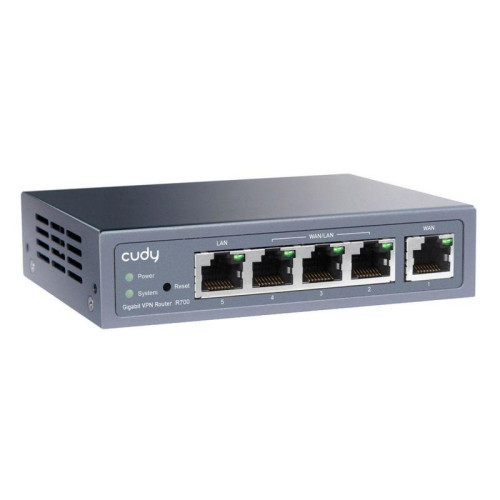 Маршрутизатор CUDY Gigabit Multi-WAN VPN Router, 1 GbE WAN,  1GbE LAN, 3 Configurable WAN/LAN,  Load balancing,  Link Backup, Zerotier/Wireguard/OpenVPN/IPSec/L2TP/PPTP VPN Server and Client, Zerotier,  IPv6, TR069/098/TR181/TR111, DNS over Cloudflare/Goo
