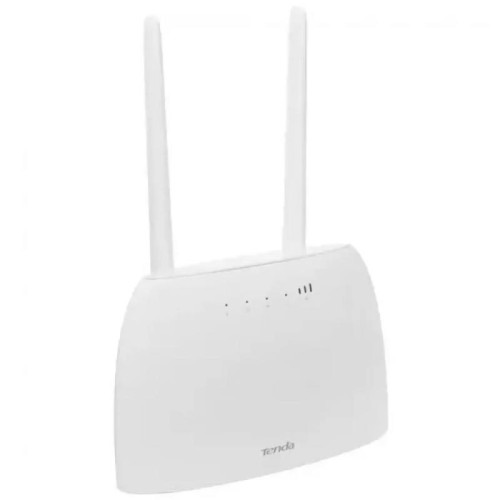 Маршрутизатор Tenda 4G06 Wi-Fi Роутер N300, 2,4 ГГц до 300 Мбит/с, LTE/3G/4G до 150 Мбит/с, SIM-слот, 2 внешние 4G/3G антенны + 2 встроенные Wi-Fi антенны, LAN 2x100 Мбит/с