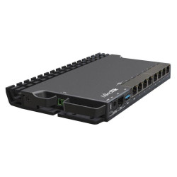 Маршрутизатор MIKROTIK RB5009UG+S+IN RouterBORD 5009UG+S+ with Marvell Armada ARMv8 CPU (4-cores, 1.4GHz per core), 1GB of DDR4 RAM, 1GB NAND storage, 1x 2.5Gbit LAN, 7x 1Gbit LAN, 1xSFP+ port, RouterOS L5, metal desktop case, PSU (007148) {20}