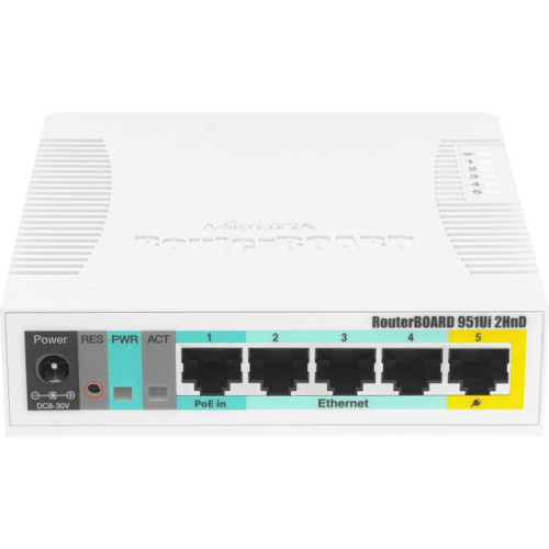Роутер беспроводной MikroTik RB951UI-2HND N300 10/100BASE-TX белый