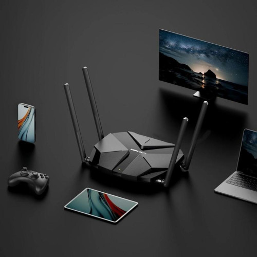 Роутер беспроводной Mercusys MR85X AX3000 10/100/1000/2500BASE-T черный