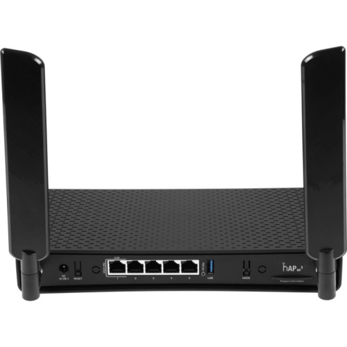 Роутер беспроводной MikroTik hAP ax3 (C53UIG+5HPAXD2HPAXD) AX1800 10/100/1000BASE-TX черный