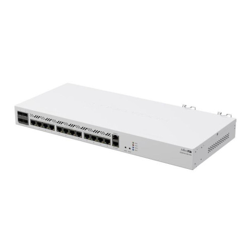 Маршрутизатор MIKROTIK CCR2116-12G-4S+ Cloud Core Router 2116-12G-4S+ with Amazon Annapurna Labs Alpine v3 AL73400 CPU (16-cores, 2GHz per core), 16GB RAM, 4xSFP+ cage, 13xGbit LAN, M.2 PCIe slot, RouterOS L6, 1U rackmount case, Dual PSU (007919)