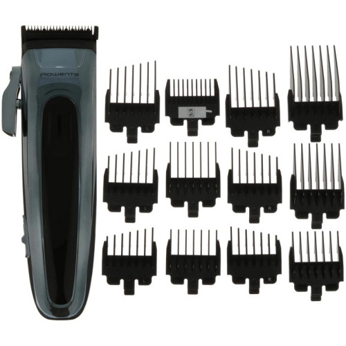 Машинка для стрижки/ Машинка для стрижки Rowenta TN1551E0 серебристый/черный (насадок в компл:12шт)