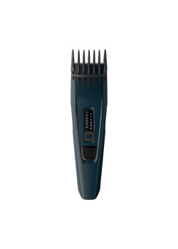 Машинка для стрижки Philips/ Машинка для стрижки Philips HC3505/15 Синий с черным, материал корпуса – пластик, режущая система с технологией DualCut, режущий блок из нержавеющей стали, работа от сети, 1 гребень в комплекте, 13 настроек длины от 0,5 мм до 