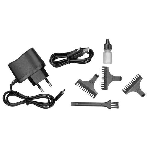 Машинка для стрижки/ Машинка для стрижки Hyundai H-HC7111 серебристый/черный 5Вт (насадок в компл:3шт)