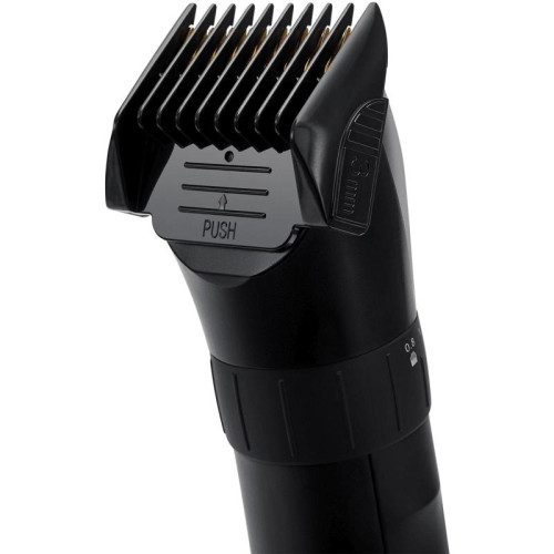 Машинка для стрижки/ Машинка для стрижки Polaris PHC 3017RC Argan Therapy Pro черный/серебристый (насадок в компл:5шт)